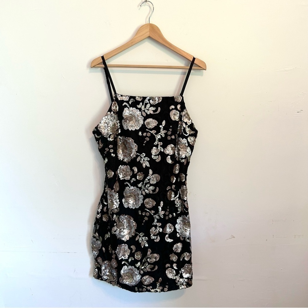 Goldie Floral Sequin Mini Dress